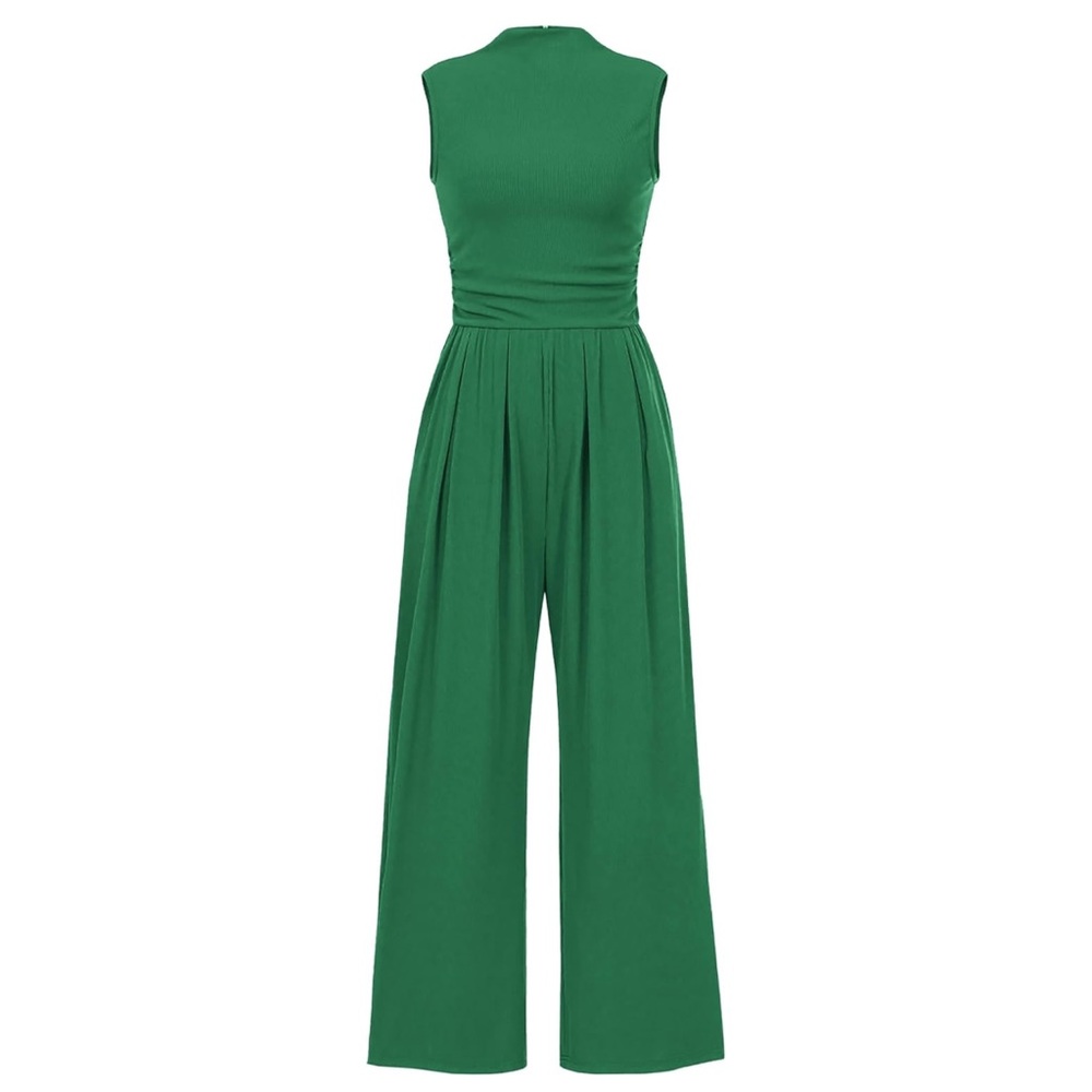 NWT Tapata Green Sleeveless Ribbed Jumpsuit Size S